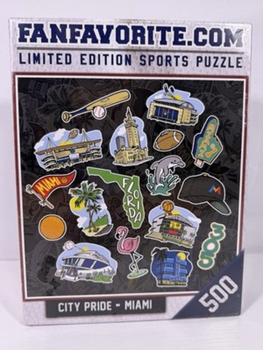 FanFavorite Miami City Pride 500 Piece Sports Jigsaw Puzzle NEW Sealed
